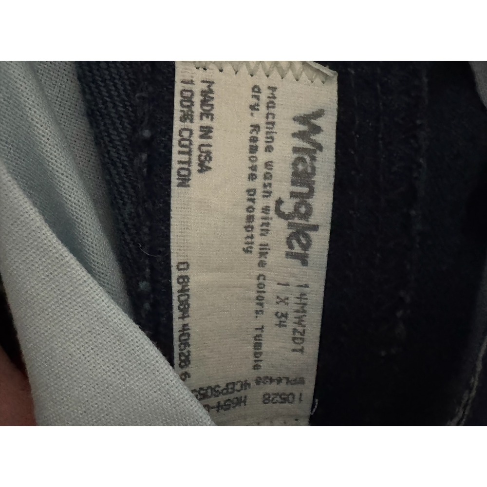 Vintage Wrangler 14MWZ Cowboy Cut Tapered Leg Indigo Blue Denim Jeans NWT - Picture 12 of 12